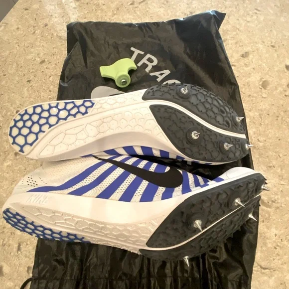 Men’s Nike Racing Distance Track Shoes - Blue and White - Picture 5 of 7